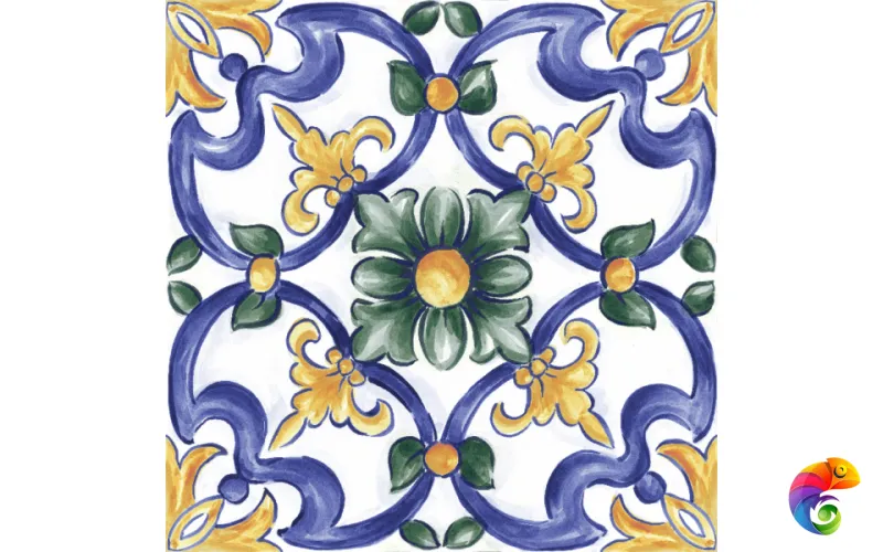 RC8J Amuri Decoro Maiolica Tappeto 3 Glossy 20х20 RT