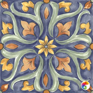 RC8K Amuri Decoro Maiolica Tappeto 4 Glossy 20х20 RT