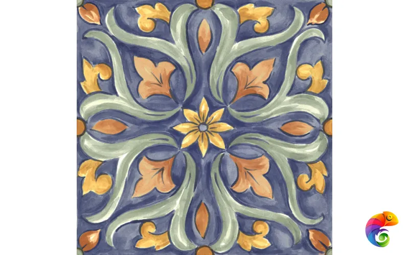 RC8K Amuri Decoro Maiolica Tappeto 4 Glossy 20х20 RT