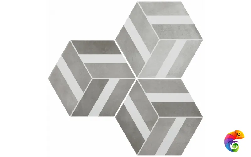 DURSTONE SIX Cementine Керамогранит Bari Grey 23x27 глазурованный матовый  КА-00038765