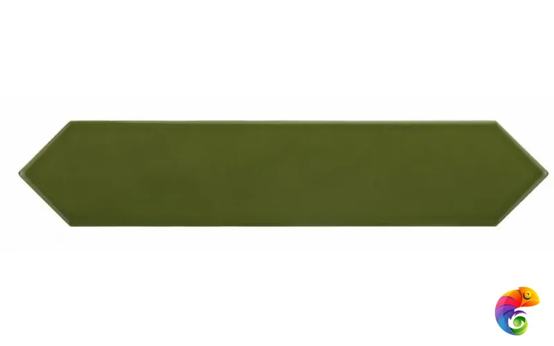 Equipe Arrow Настенная керамическая плитка Green Kelp 5x25 глазурованный глянцевый  КА-00036591