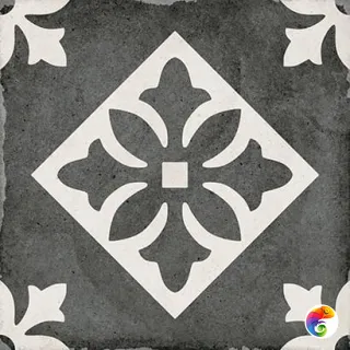 Equipe Art Noveau  Pаdua Black 20x20 натуральный  КА-00035716