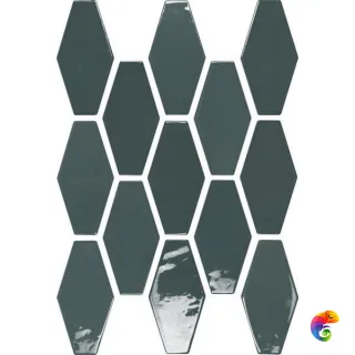 HARLEQUIN DARK GREEN APE Ceramica 10x20