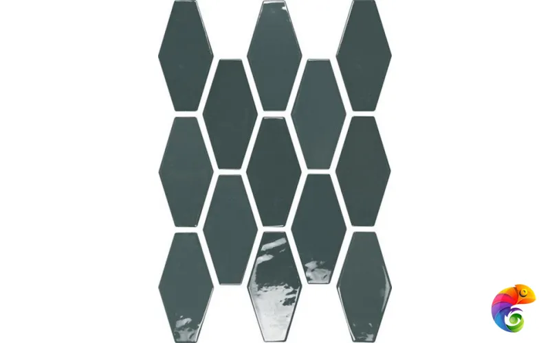 Настенная плитка HARLEQUIN DARK GREEN APE Ceramica 10x20 зеленый Испания