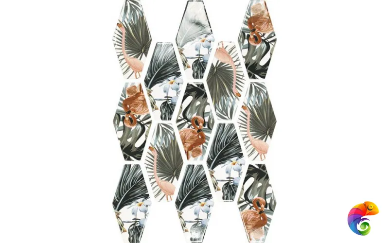 Настенная плитка HARLEQUIN CURAZAO WHITE MIX APE Ceramica 10x20 разноцветная Испания