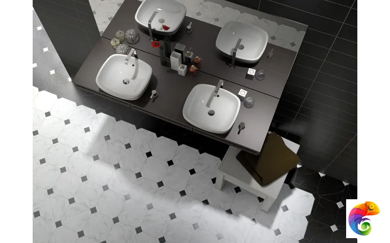 Гранит керамический 21011 OCTAGON MARMOL Negro 20х20 см 21011