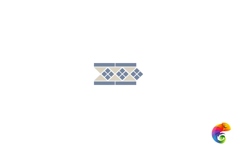 Бордюр керамический Border LISBON with 1 strip (Tr.16, Dots 11, Strips 11) 28х15 см LISBON1 B16/11