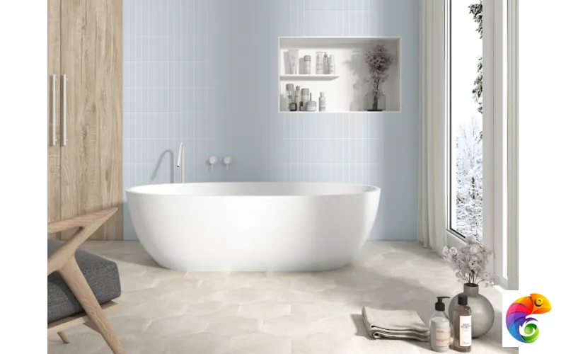 Плитка керамическая настенная 28530 COSTA NOVA ONDA Baby Blue Matt 5x20 см 28530