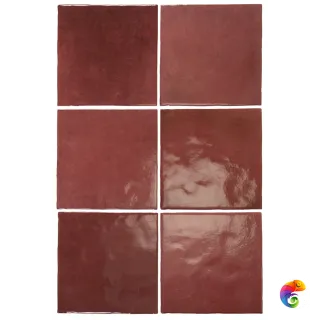 Плитка керамическая настенная 24457 ARTISAN Burgundy 13,2х13,2 см 24457