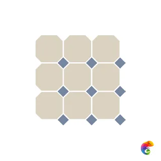 Гранит керамический 4416 OCT11-1Ch White OCTAGON 16/Blue Cobait Dots 11 30x30 см OCT16 DOT11