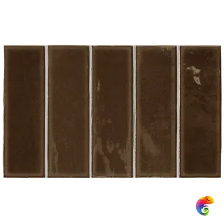 Плитка керамическая настенная 32996 NARA Chocolate 5х15 см 32996