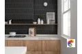 Плитка керамическая настенная 28521 COSTA NOVA ONDA Black Matt 5x20 см 28521