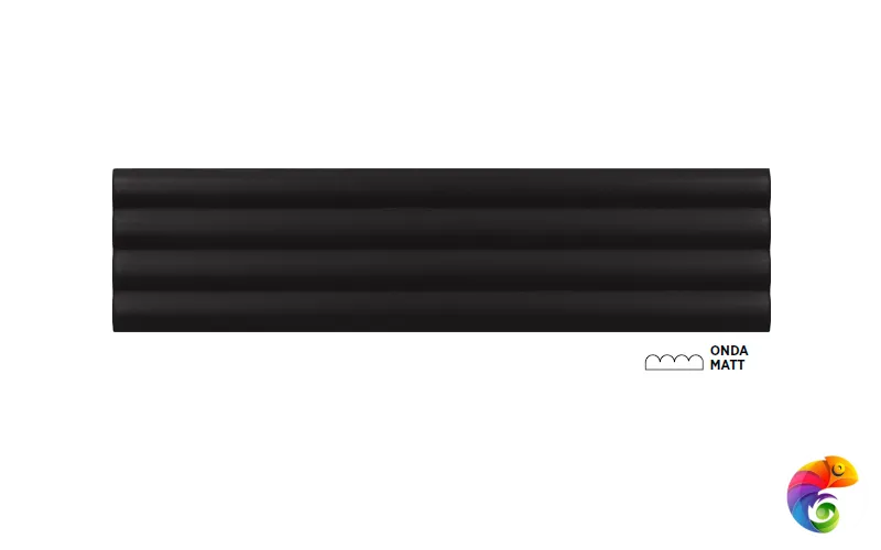 Плитка керамическая настенная 28521 COSTA NOVA ONDA Black Matt 5x20 см 28521