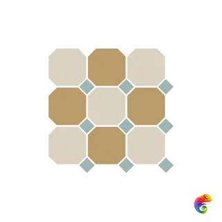 Гранит керамический 4416+03 OCT13-B White 16 Yellow 03 OCTAGON/Turquoise 13 Dots 30x30 см OCT16/03 DOT13-B