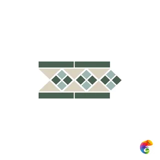 Бордюр керамический Border LISBON with 1 strip (Tr.16, Dots 13+18, Strips 18) 28х15 см LISBON2 B16/13/18