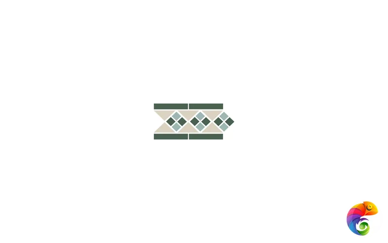 Бордюр керамический Border LISBON with 1 strip (Tr.16, Dots 13+18, Strips 18) 28х15 см LISBON2 B16/13/18