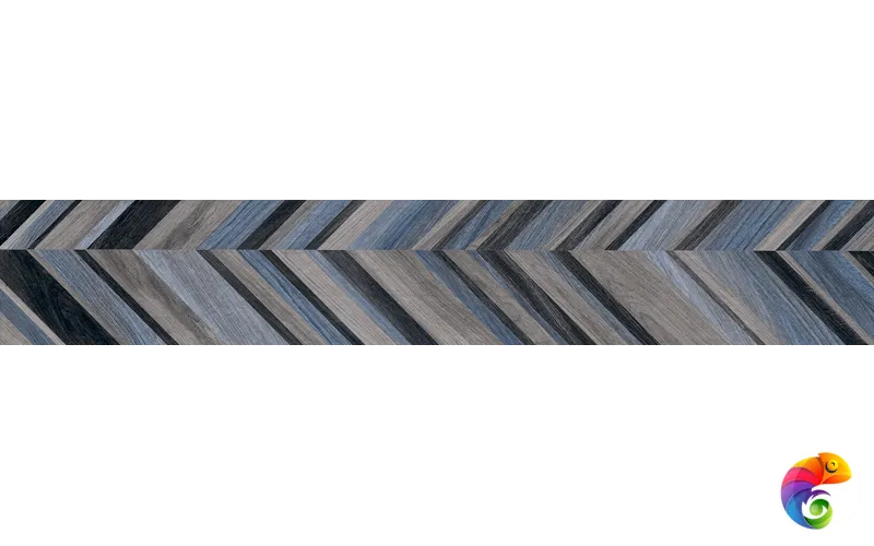 Гранит керамический 58610N JUST COLOR DECORI CHEVRON MIX Gold 20x120 см 58610N