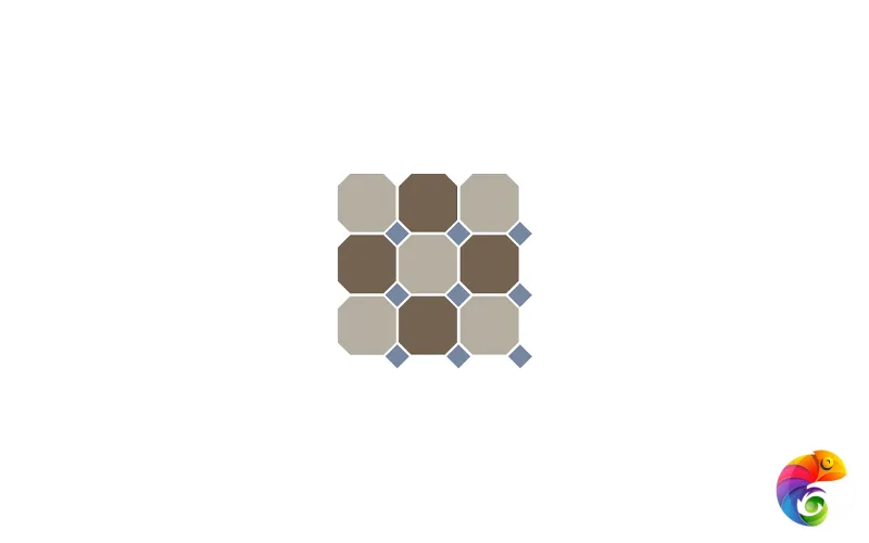 Гранит керамический 4401+29 OCT11-A Beige 01 Coffe Brown 29 OCTAGON/Blue Cobalt 11 Dots 30x30 см OCT01/29 DOT11-A