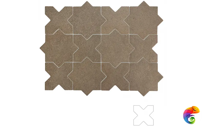 Гранит керамический 32734 ELDA CROSS COFFEE 12x12 см 32734