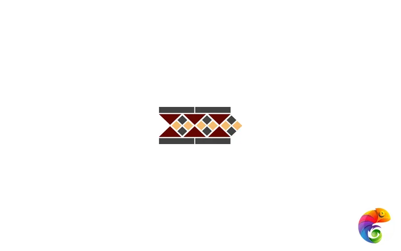 Бордюр керамический Border LISBON with 1 strip (Tr.20, Dots 14+21, Strips 14) 28х15 см LISBON2 B20/14/21
