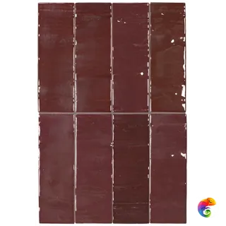 Плитка керамическая настенная 33121 MAREA Dark Merlot 5х15 см 33121
