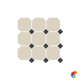 Гранит керамический 4416 OCT14-1Ch White OCTAGON 16/Black Dots 14 30x30 см OCT16 DOT14