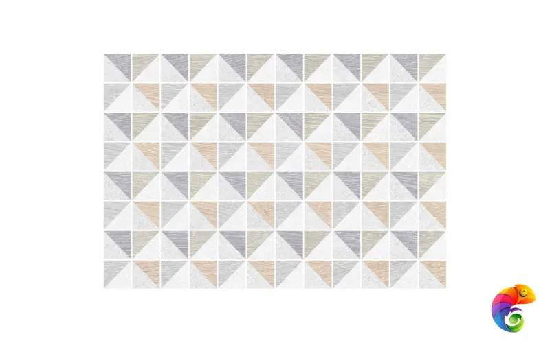 Плитка настенная Киото 7Д треугольники декор 27,5х40 