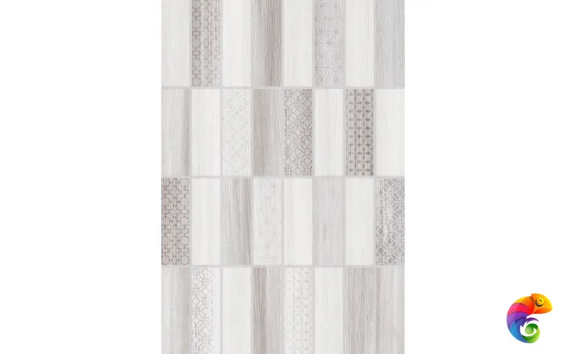 Плитка настенная Нидвуд 1Д серый микс декор 27,5х40 