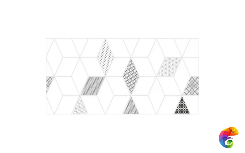 Плитка настенная Тренд 7 тип 3 белая 30х60 