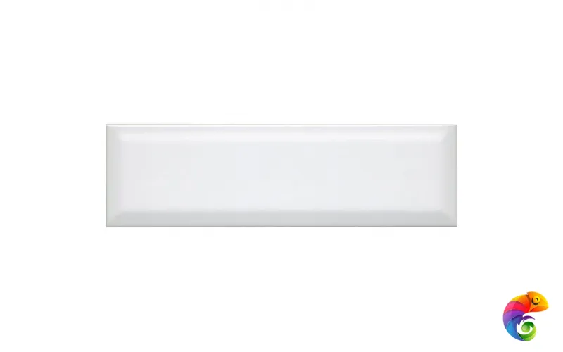 9010 плитка настенная Аккорд белый грань 8,5х28,5 9010