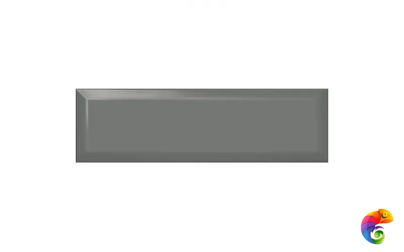 9028 плитка настенная Аккорд дымчатый темный грань 8,5х28,5 9028
