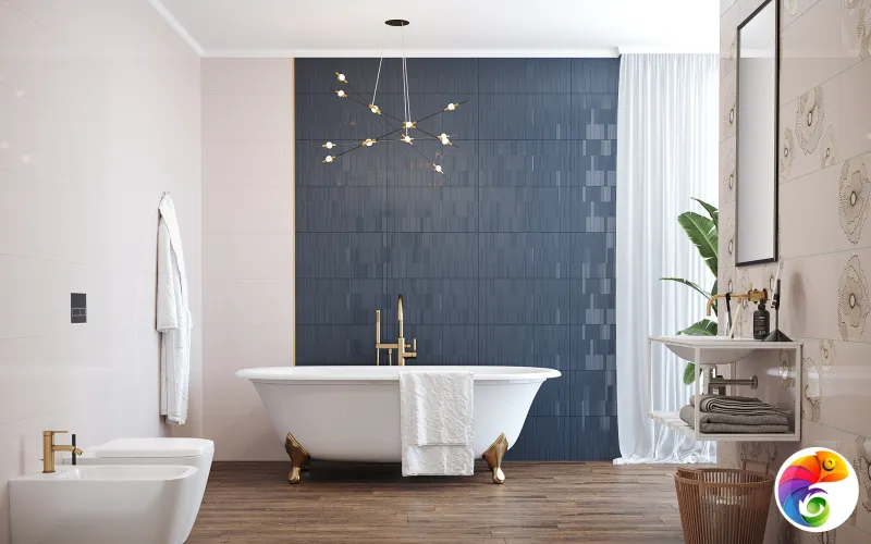 Вставка Creto Mono Jasmine geometry sea 30х60 04-01-1-18-03-71-2440-0