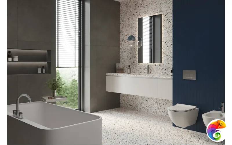 Плитка Creto Акварель Кокоа (Aquarelle cocoa) 5,75х24 BR_0026