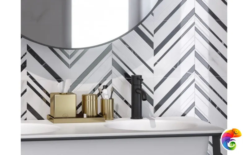 Плитка Meissen Gatsby рельеф белый 25х75 GTU052