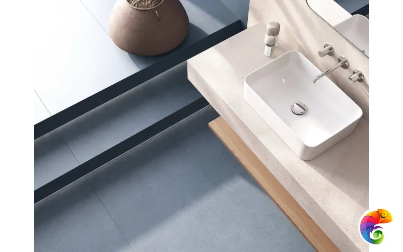 Керамогранит Meissen Floresta 17551 цветы синий ректификат 60x120 17551