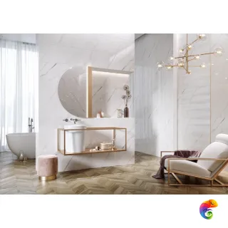 Meissen Carrara Chic рельеф шеврон белый 29х89 O-CCH-WTA052