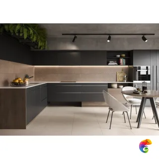 Meissen Arego Touch рельеф сатиновая серый 29x89 O-AGT-WTA092