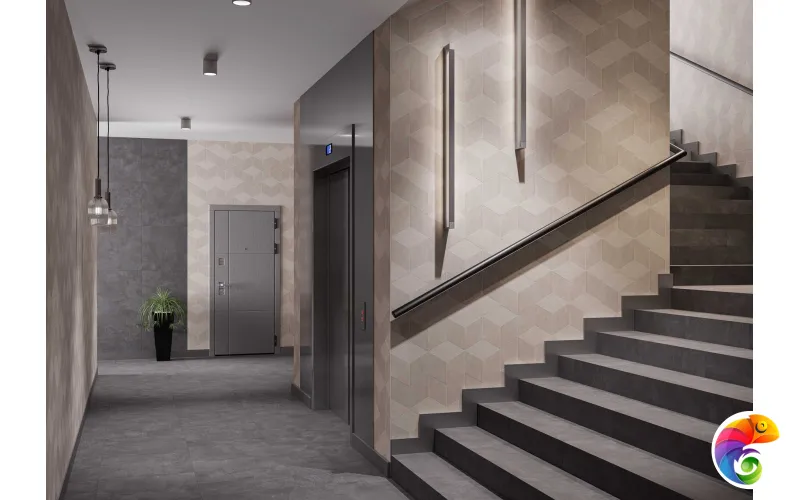 Комплект Estima (Ступень Estima TN03 (33x120) непол. (прямоугол. бортик) без насечек + Подступенок (14,5x120)) 67362