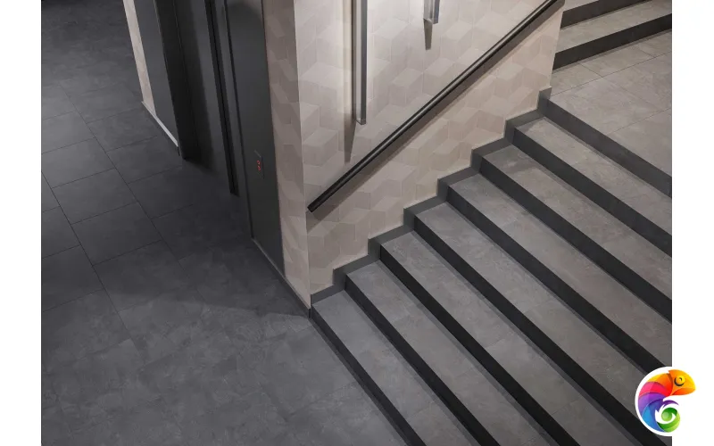 Комплект Estima (Ступень Estima TN02 (33x120) непол. (прямоугол. бортик) без насечек + Подступенок (14,5x120)) 67359