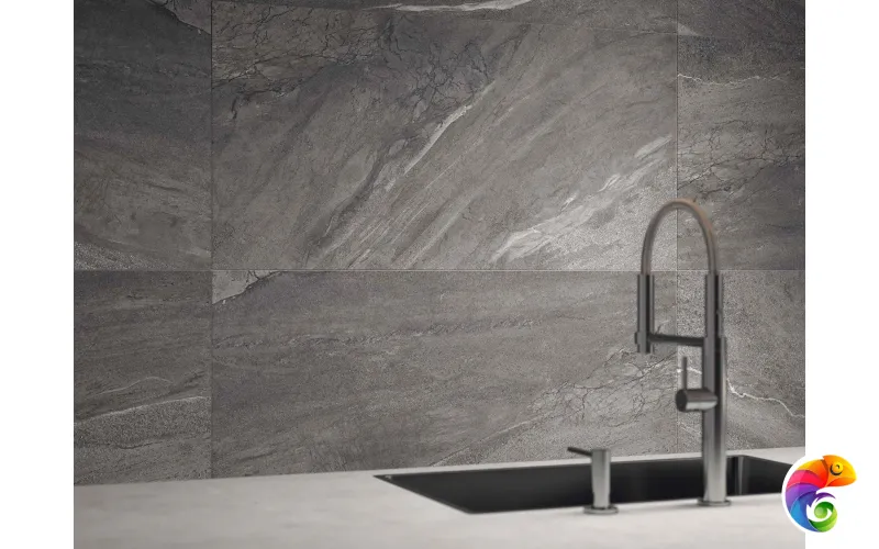 Керамогранит Meissen Elemento 17545 серый рельеф ректификат 60x120 17545