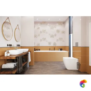 Панно Creto Mono Magnolia milk 60х60 (компл. из 2 шт) 06-01-1-36-03-13-2433-0