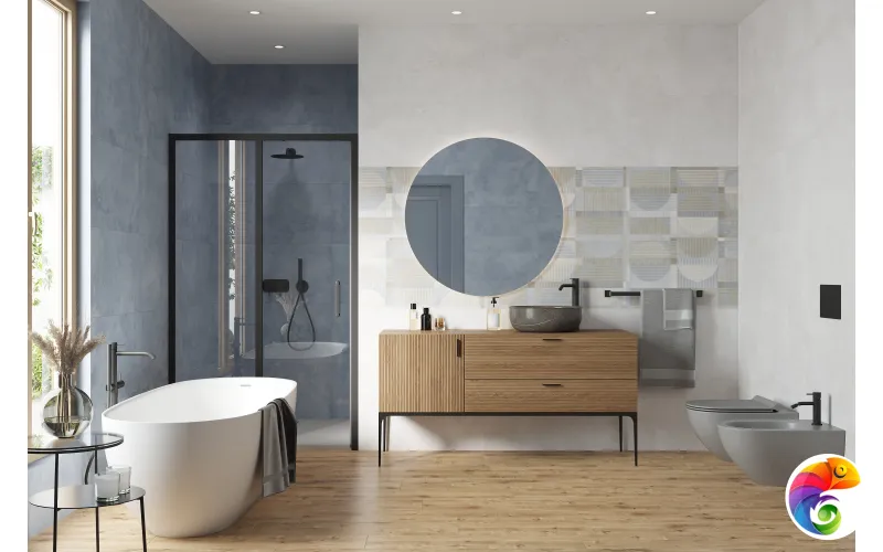 Керамогранит Meissen Vision многоцветный ректификат 44,8x89,8 16890