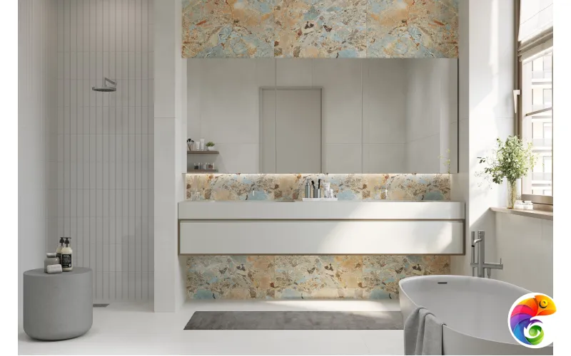 Плитка Creto Акварель Океан (Aquarelle ocean) 5,75х24 BR_0018