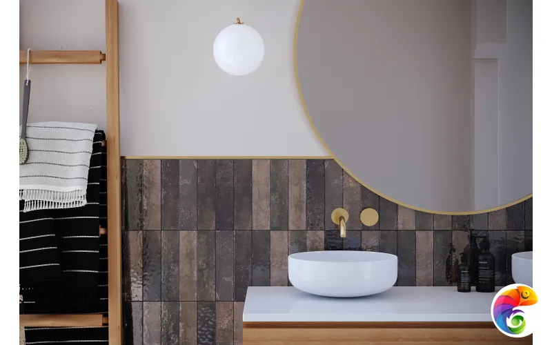 Плитка Creto Акварель Океан (Aquarelle ocean) 5,75х24 BR_0018