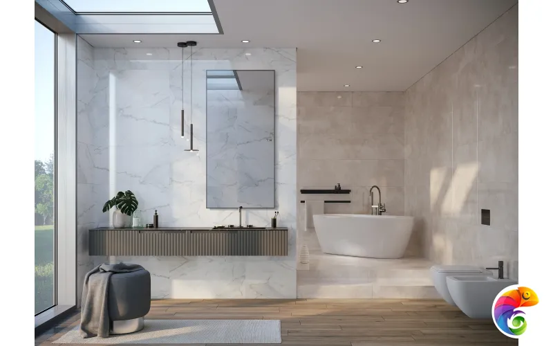 Керамогранит Meissen State листья серый ректификат 44,8x89,8 16885