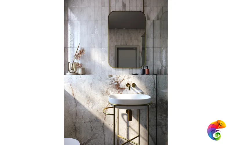 Плитка Creto Акварель Океан (Aquarelle ocean) 5,75х24 BR_0018