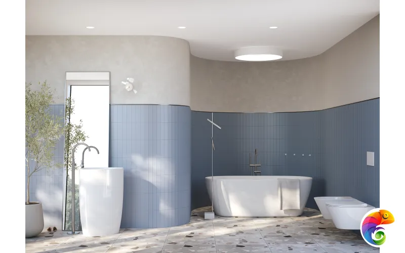 Плитка Creto Акварель Океан (Aquarelle ocean) 5,75х24 BR_0018