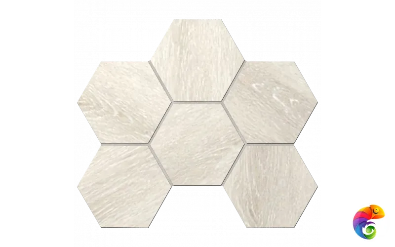 Мозаика Ametis DA01 Hexagon 25x28,5 непол. 10 мм 35003
