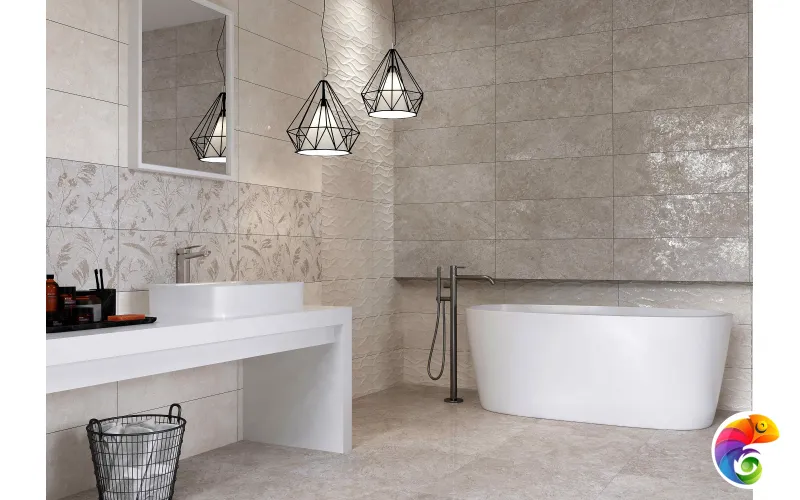 Вставка Creto Royal Sand Vetro Ivory W\DEC M 25х75 NR Mat 1 SAX20D17200A