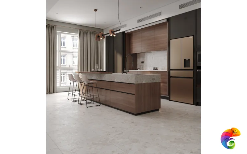 Керамогранит NTTVL99847D Terrazzo White Creative 4D 60x120